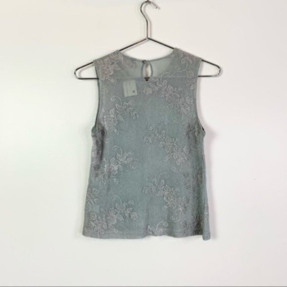NWT Saks Fifth Avenue Lace Mesh Top - Picture 3 of 5